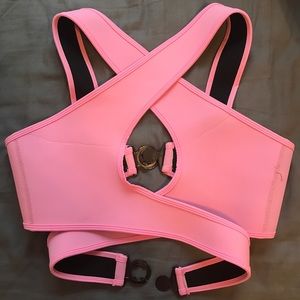 Pink Neoprene/Scuba Strappy Swimsuit